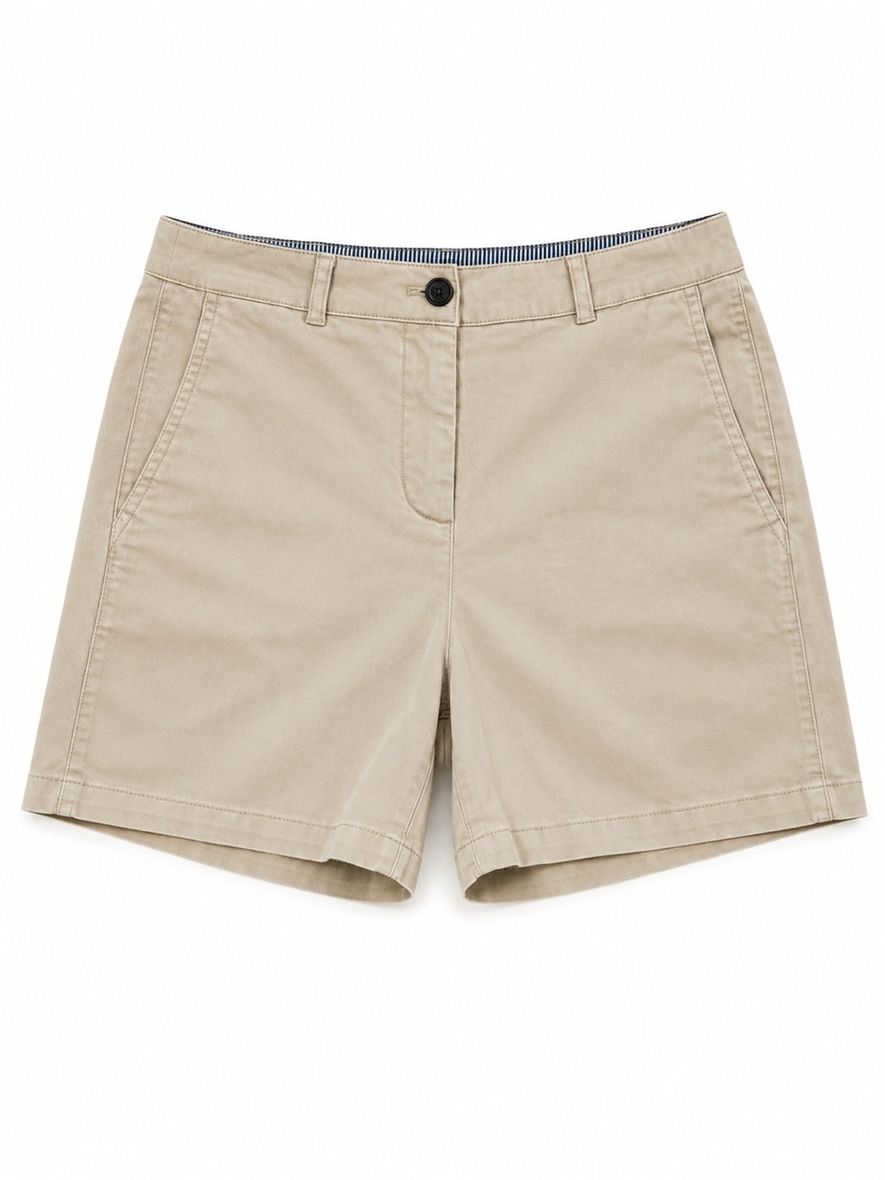 J.Crew High Rise Chino Shorts Size 2 Tan Khaki Cotton Twill 4" Inseam